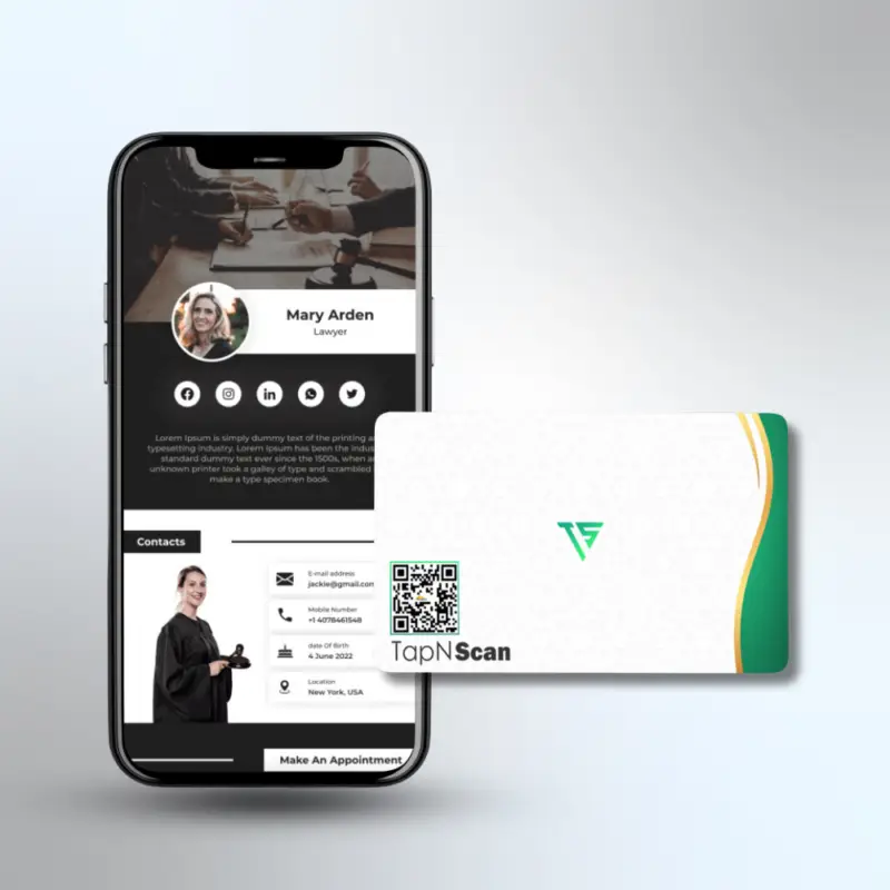 white NFC-BUSINESS-CARD